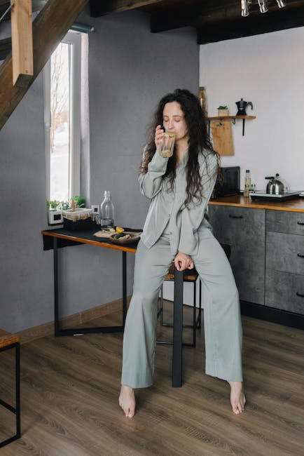 Person meditating in a calm setting